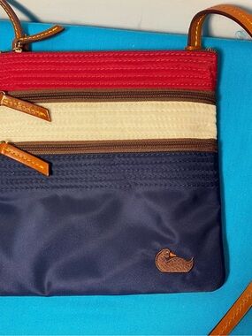 Striped Crossbody Bag in Red, White & Navy